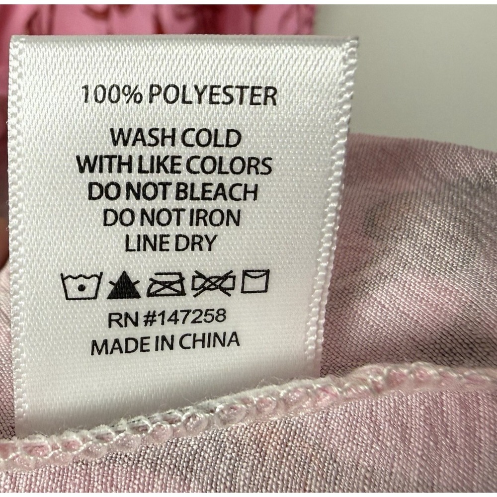 Simply Southern Pink Bow Yoke Babydoll Dress Puff Sleeve Valentine Coquette L - Picture 13 of 13